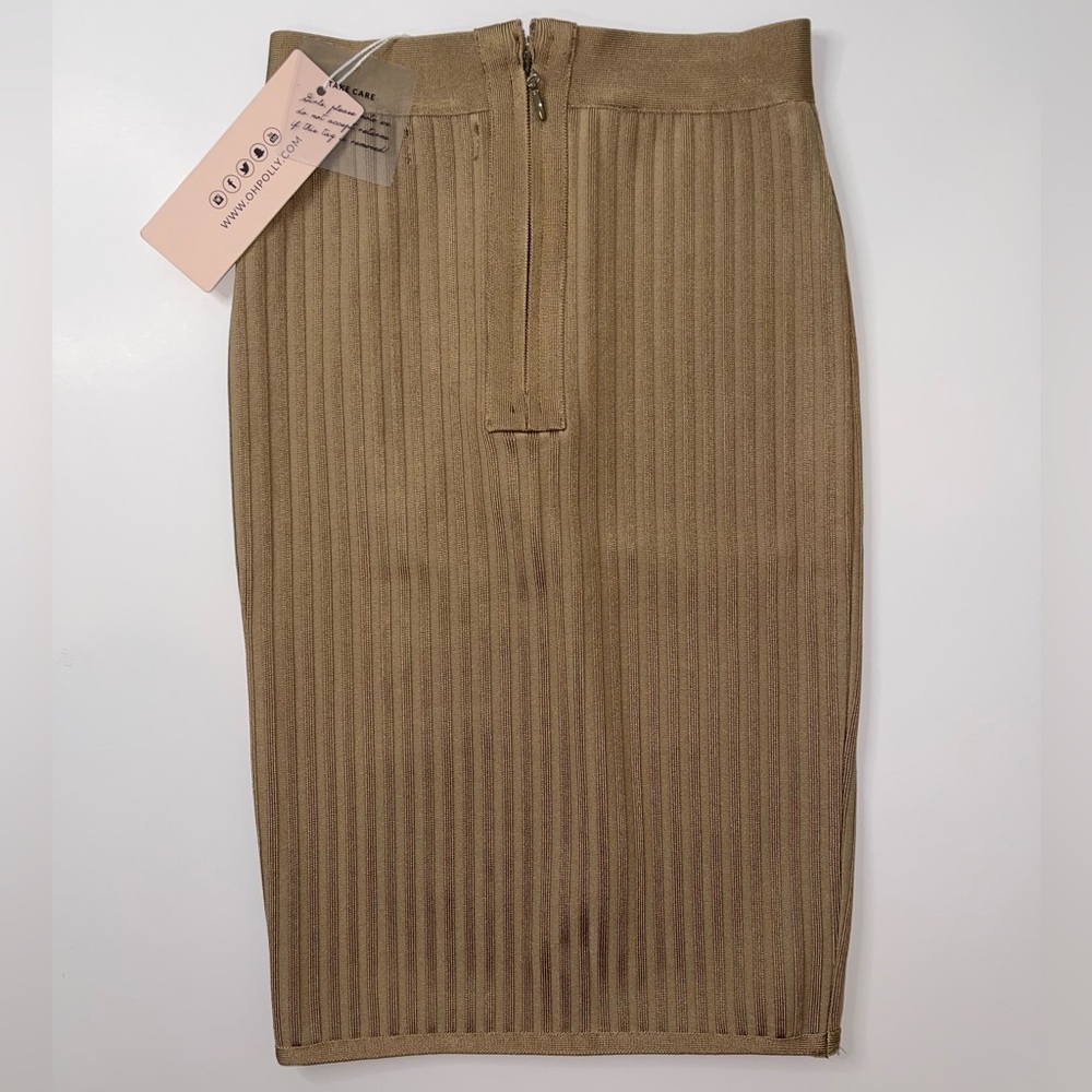 NWT Oh Polly Ribbed Bodycon Bandage Pencil Skirt - Picture 4 of 9